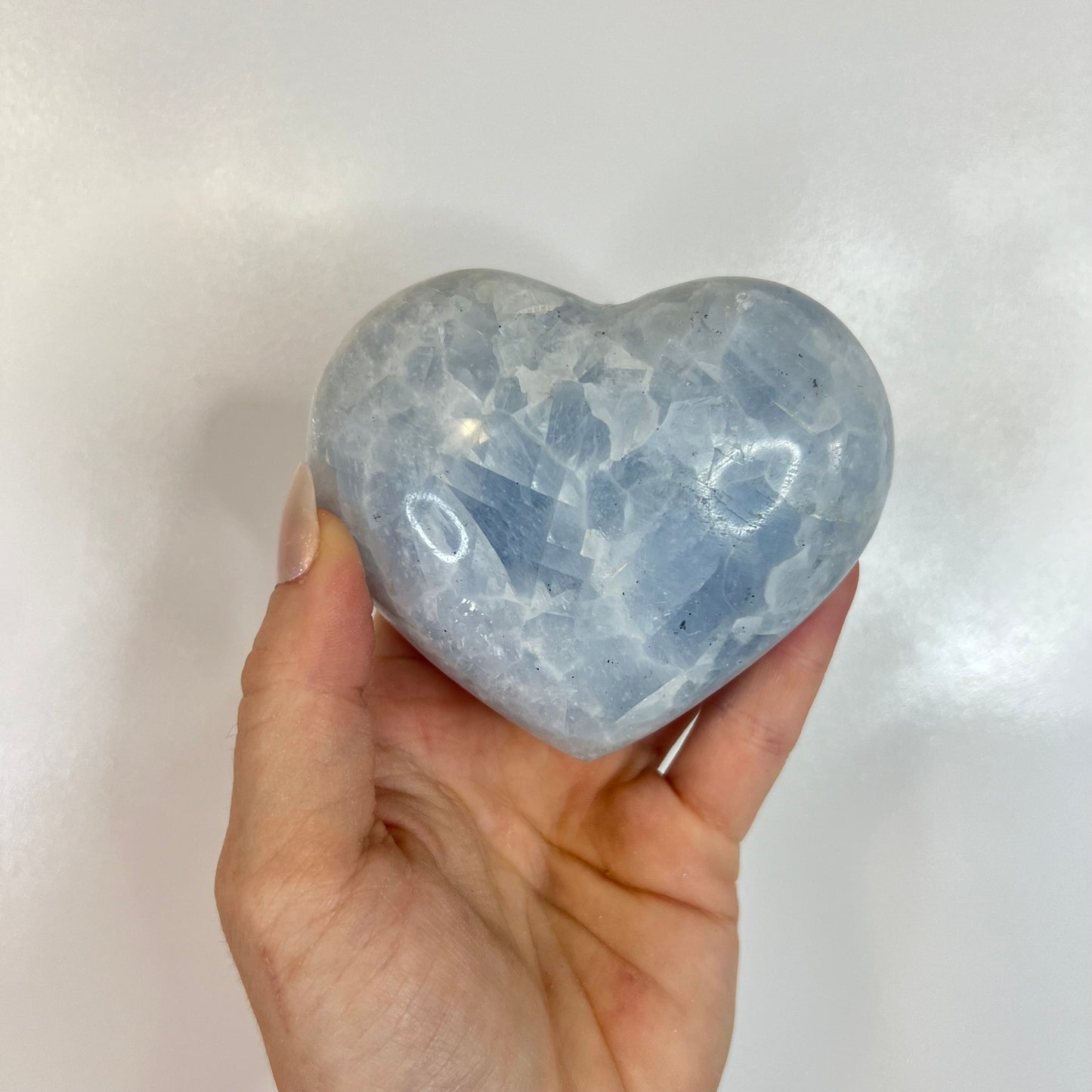 Blue Calcite Heart 002