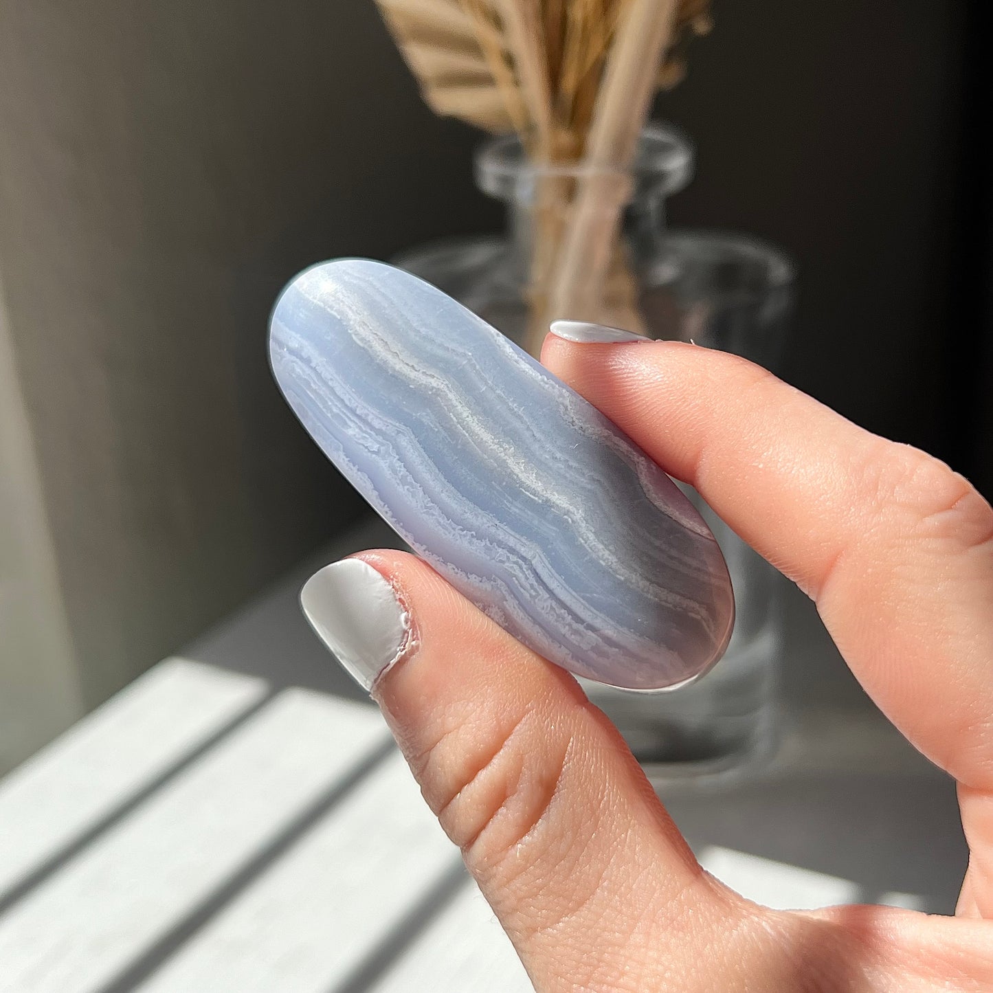 BLUE LACE AGATE PALM