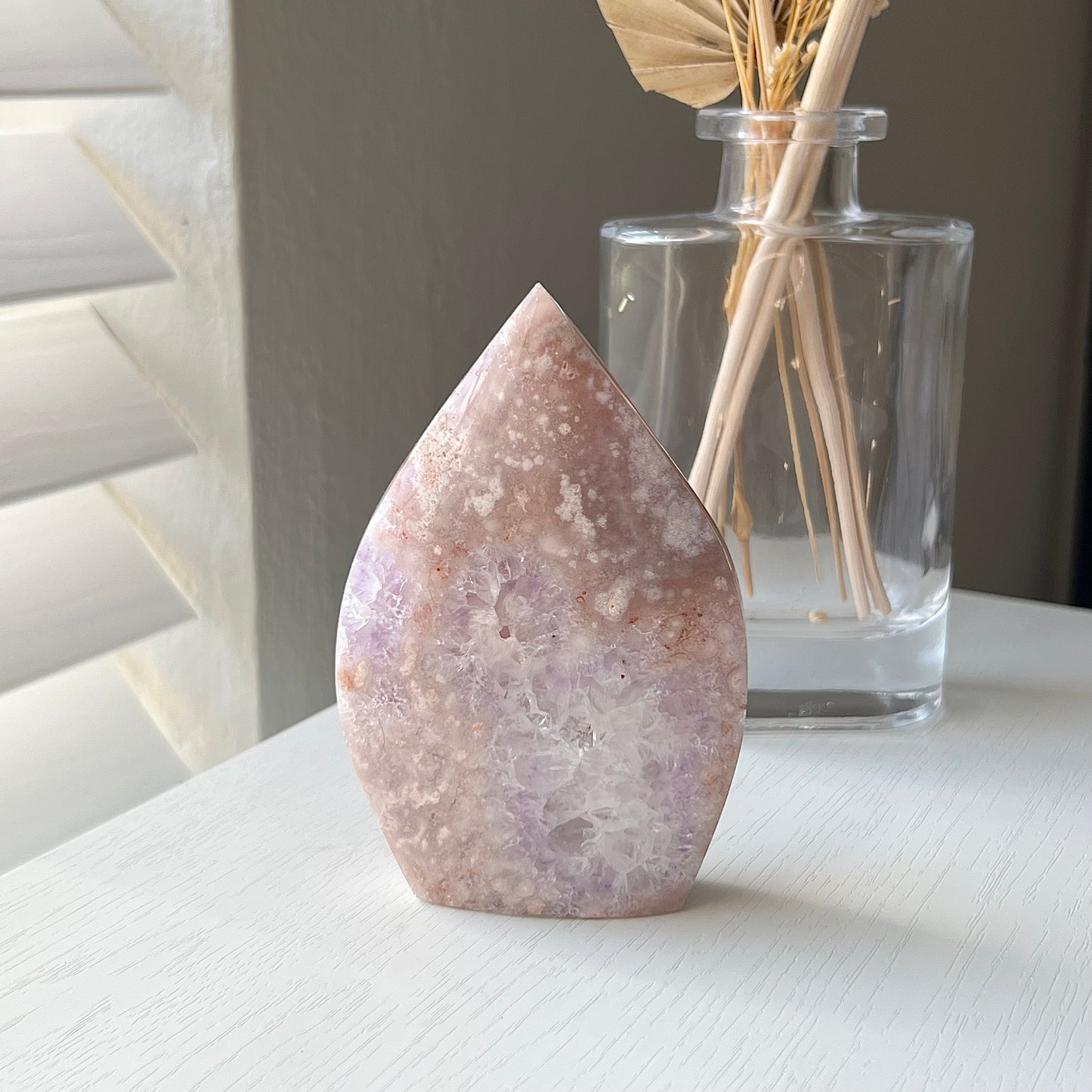 PINK AMETHYST FLOWER AGATE FLAME