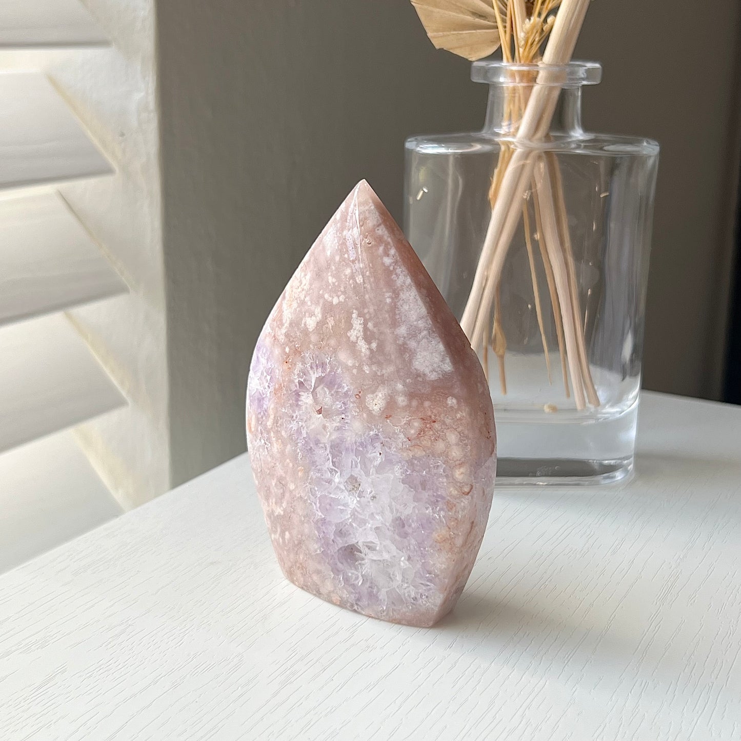 PINK AMETHYST FLOWER AGATE FLAME