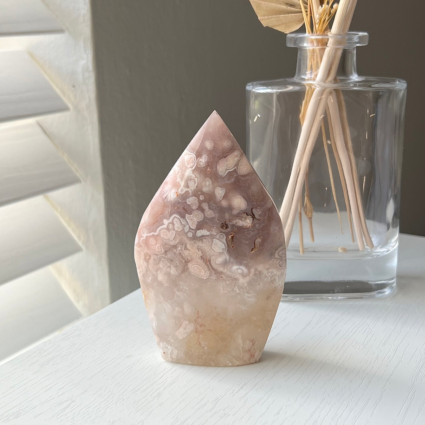 PINK AMETHYST FLOWER AGATE FLAME