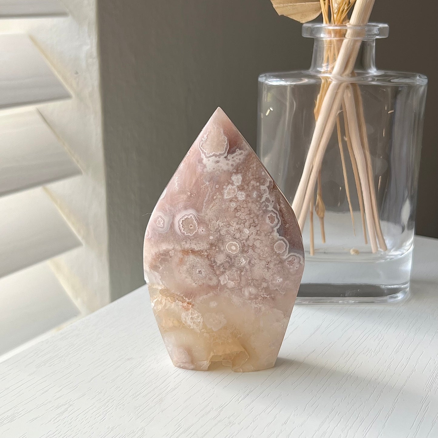 PINK AMETHYST FLOWER AGATE FLAME