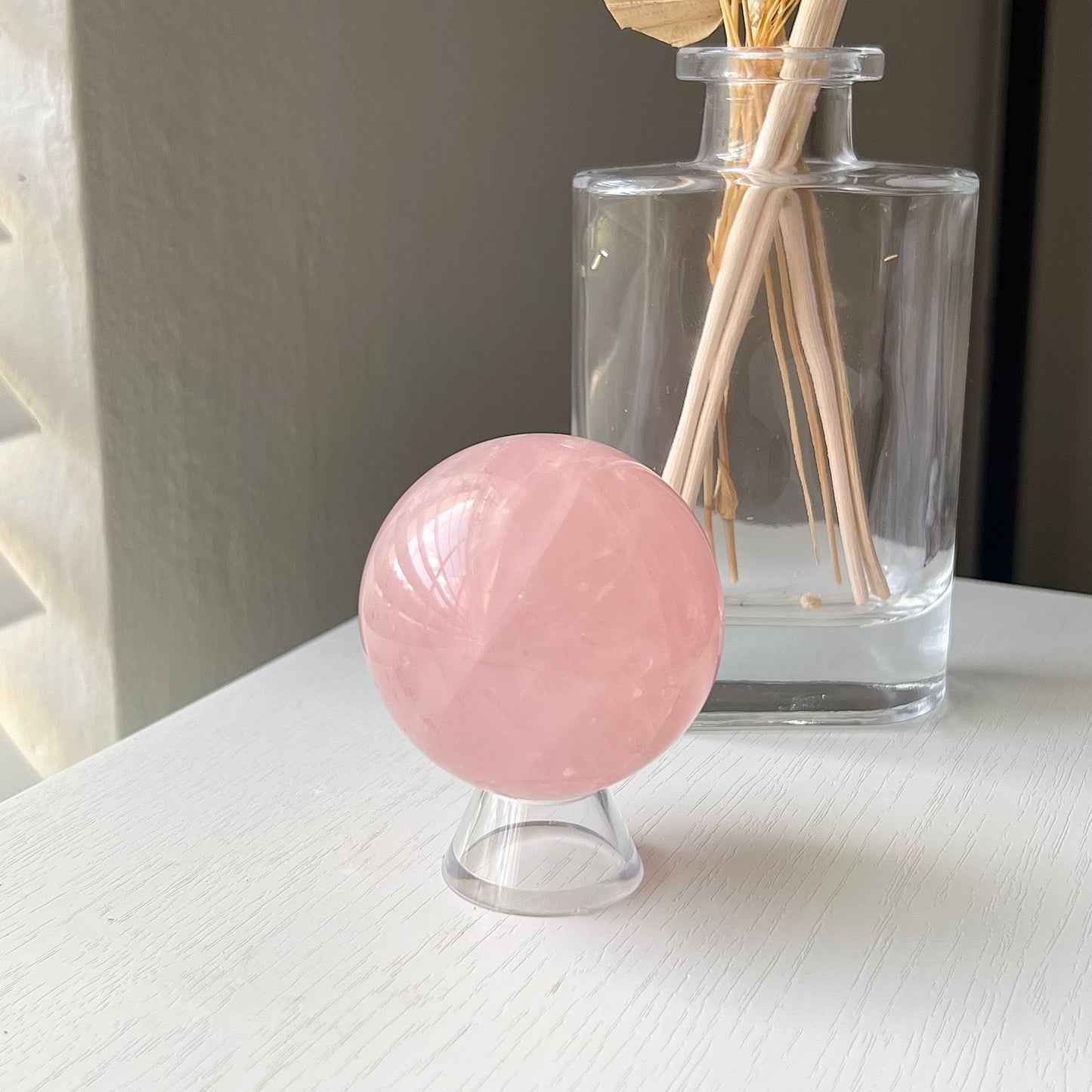 STAR ROSE QUARTZ SPHERE