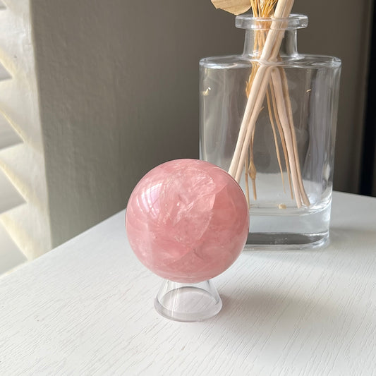 STAR ROSE QUARTZ SPHERE