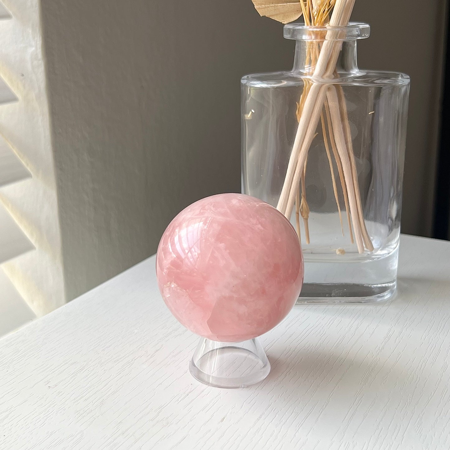 STAR ROSE QUARTZ SPHERE