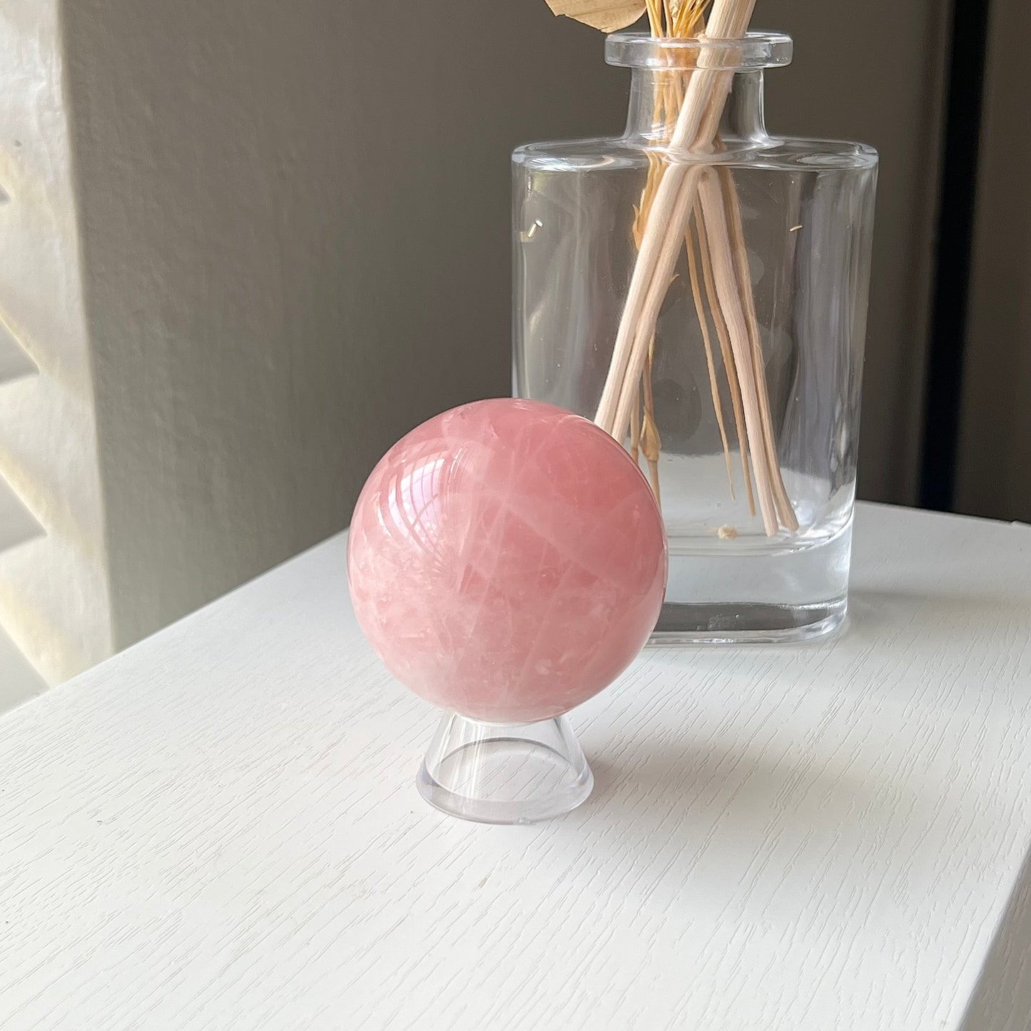 STAR ROSE QUARTZ SPHERE