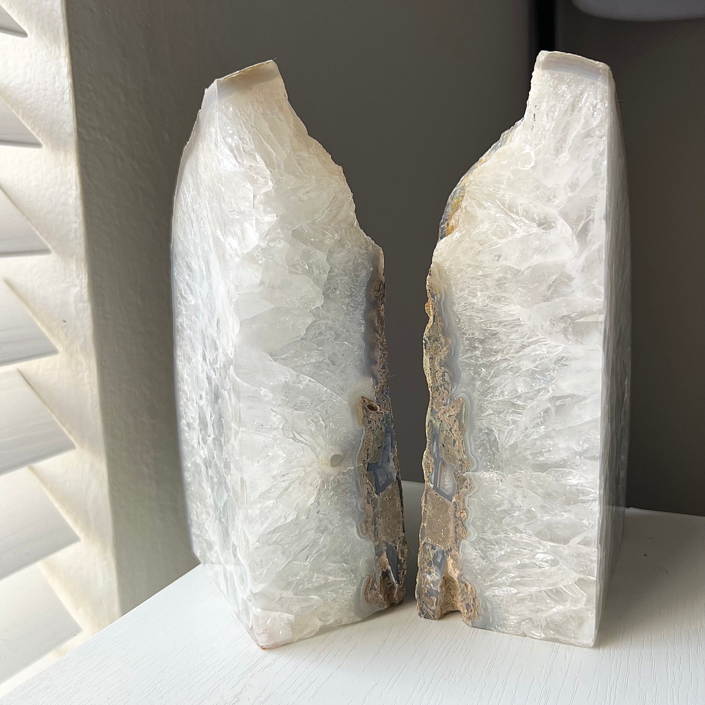 AGATE BOOKENDS