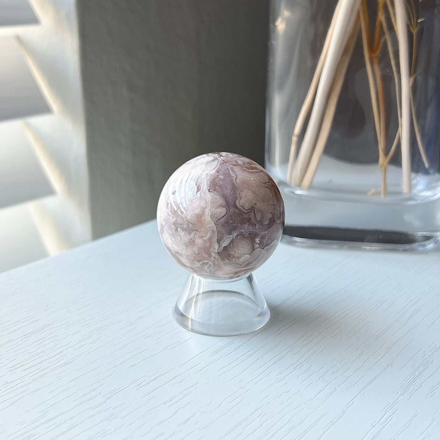 PINK AMETHYST FLOWER AGATE SPHERE