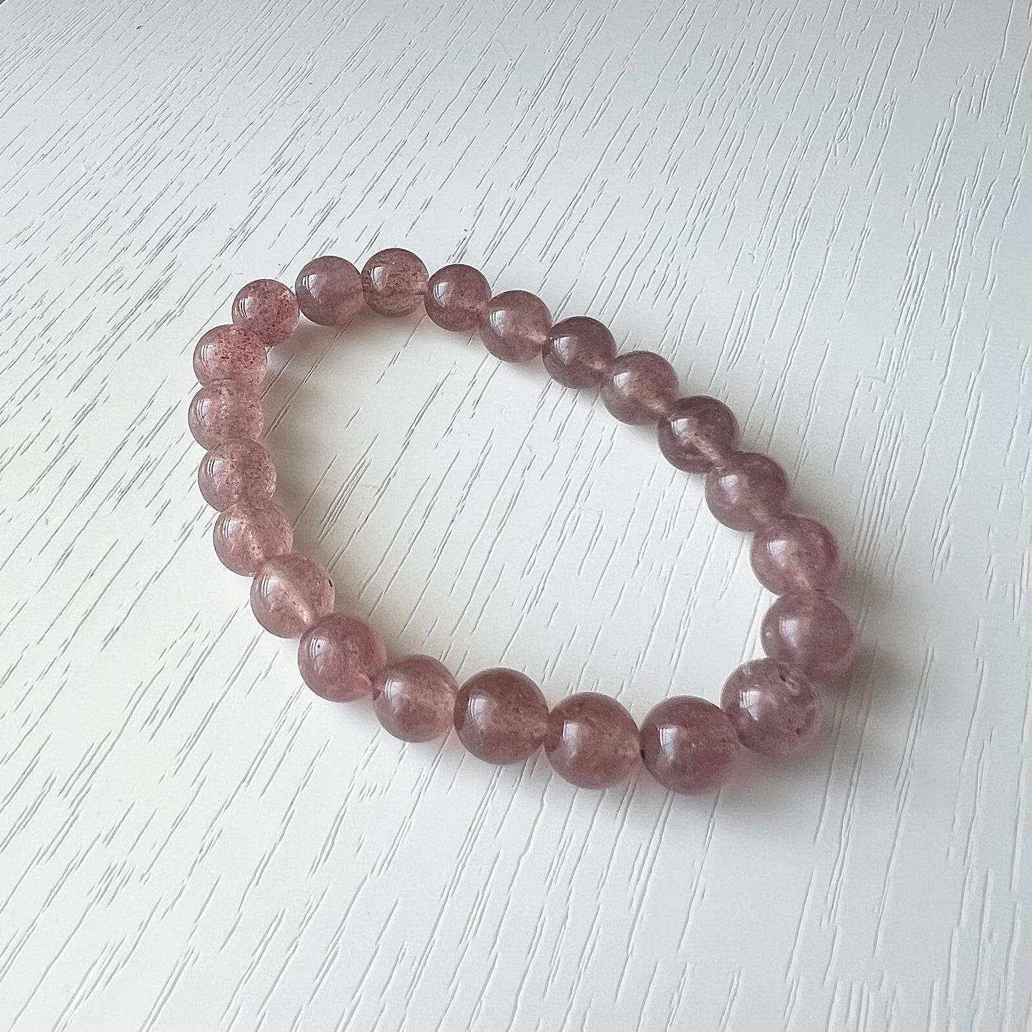 STRAWBERRY QUARTZ CRYSTAL BRACELET